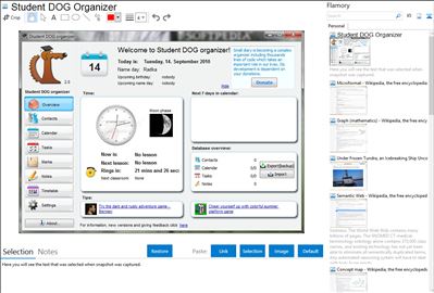 Student DOG Organizer - Flamory bookmarks and screenshots