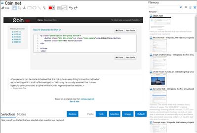 0bin.net - Flamory bookmarks and screenshots