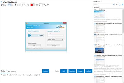 Aeroadmin - Flamory bookmarks and screenshots