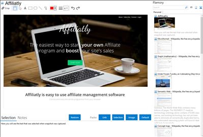 Affiliatly - Flamory bookmarks and screenshots