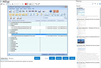 AllDup - Flamory bookmarks and screenshots