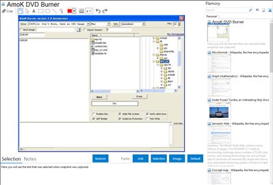 AmoK DVD Burner - Flamory bookmarks and screenshots