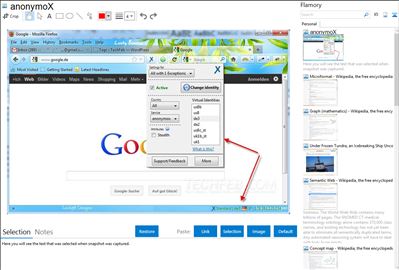 anonymoX - Flamory bookmarks and screenshots