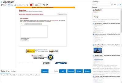 Apertium - Flamory bookmarks and screenshots