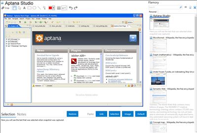 Aptana Studio - Flamory bookmarks and screenshots