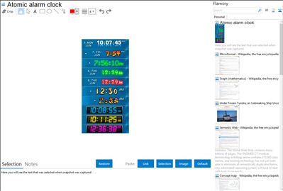 Atomic alarm clock - Flamory bookmarks and screenshots
