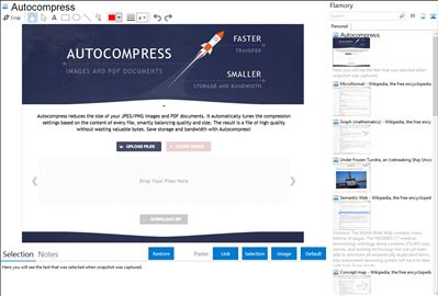 Autocompress - Flamory bookmarks and screenshots