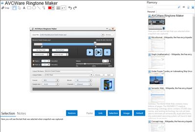 AVCWare Ringtone Maker - Flamory bookmarks and screenshots
