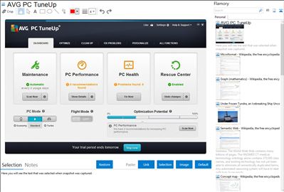 AVG PC TuneUp - Flamory bookmarks and screenshots