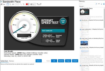 Bandwidth Place - Flamory bookmarks and screenshots