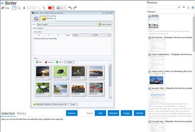 Binfer - Flamory bookmarks and screenshots