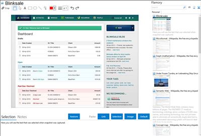 Blinksale - Flamory bookmarks and screenshots