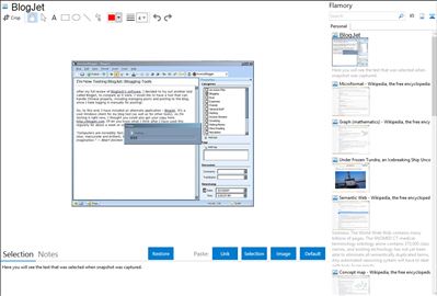 BlogJet - Flamory bookmarks and screenshots