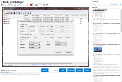 BulkFileChanger - Flamory bookmarks and screenshots