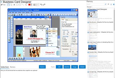 Business Card Designer - Flamory bookmarks and screenshots