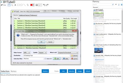 BYTubeD - Flamory bookmarks and screenshots