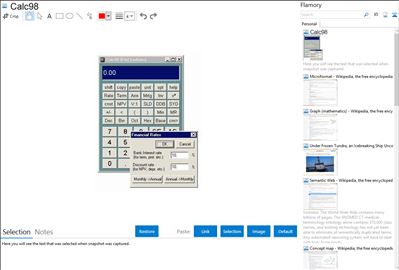 Calc98 - Flamory bookmarks and screenshots