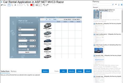 Car Rental Application in ASP.NET MVC3 Razor - Flamory bookmarks and screenshots