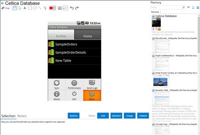 Cellica Database - Flamory bookmarks and screenshots