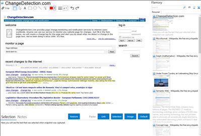ChangeDetection.com - Flamory bookmarks and screenshots