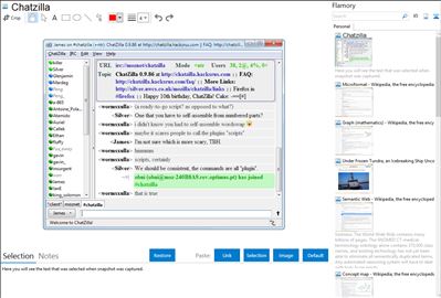 Chatzilla - Flamory bookmarks and screenshots