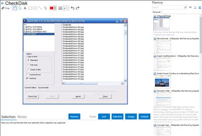 CheckDisk - Flamory bookmarks and screenshots