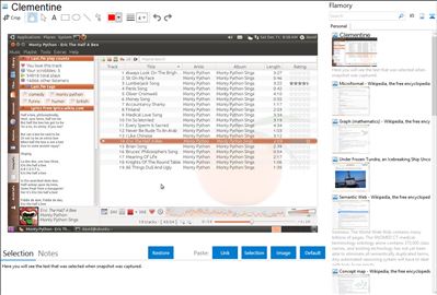 Clementine - Flamory bookmarks and screenshots