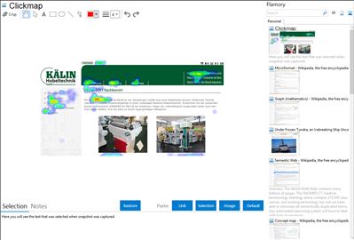 Clickmap - Flamory bookmarks and screenshots