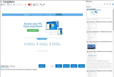 ClickMeIn - Flamory bookmarks and screenshots