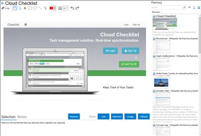 Cloud Checklist - Flamory bookmarks and screenshots