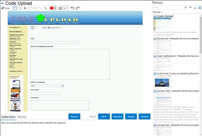 Code Upload - Flamory bookmarks and screenshots