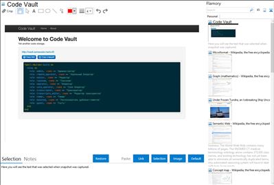 Code Vault - Flamory bookmarks and screenshots