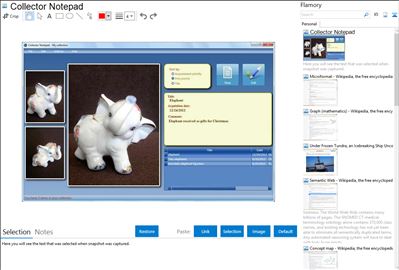 Collector Notepad - Flamory bookmarks and screenshots