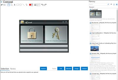 Conceal - Flamory bookmarks and screenshots