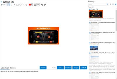 Cross DJ - Flamory bookmarks and screenshots