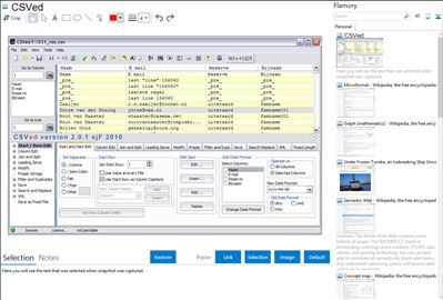 CSVed - Flamory bookmarks and screenshots