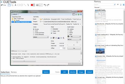 CUETools - Flamory bookmarks and screenshots