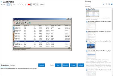 CurrPorts - Flamory bookmarks and screenshots