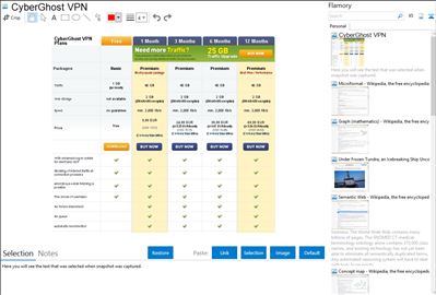 CyberGhost VPN - Flamory bookmarks and screenshots
