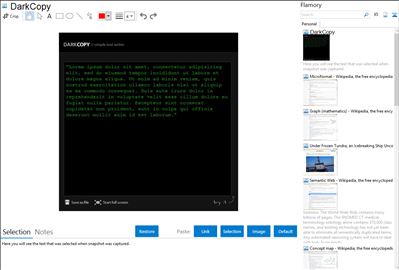 DarkCopy - Flamory bookmarks and screenshots
