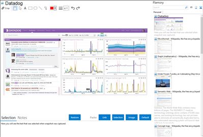 Datadog - Flamory bookmarks and screenshots