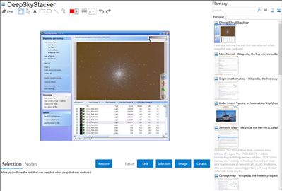 DeepSkyStacker - Flamory bookmarks and screenshots