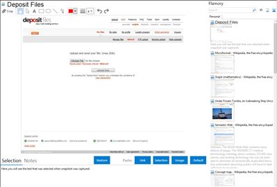Deposit Files - Flamory bookmarks and screenshots