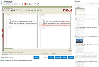 DiffMerge - Flamory bookmarks and screenshots