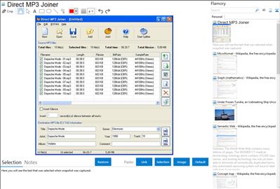 Direct MP3 Joiner - Flamory bookmarks and screenshots