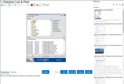 Directory List & Print - Flamory bookmarks and screenshots