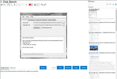Disk Bench - Flamory bookmarks and screenshots