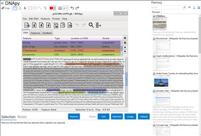 DNApy - Flamory bookmarks and screenshots