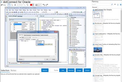 dotConnect for Oracle - Flamory bookmarks and screenshots