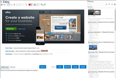 Edicy - Flamory bookmarks and screenshots